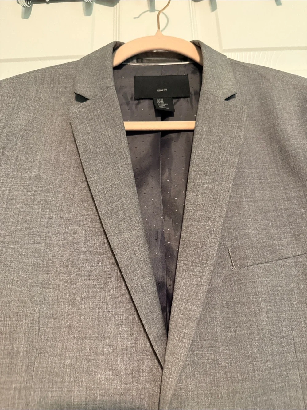 H&M Men's Light Gray Two-Button Sport Coat